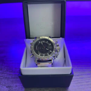 EDIFICE DOBLE HORA 2025 PLATEADO + Estuche de lujo