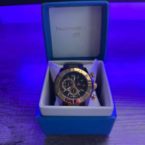 Technomarine Manta Negro/Oro rosa + Estuche de lujo